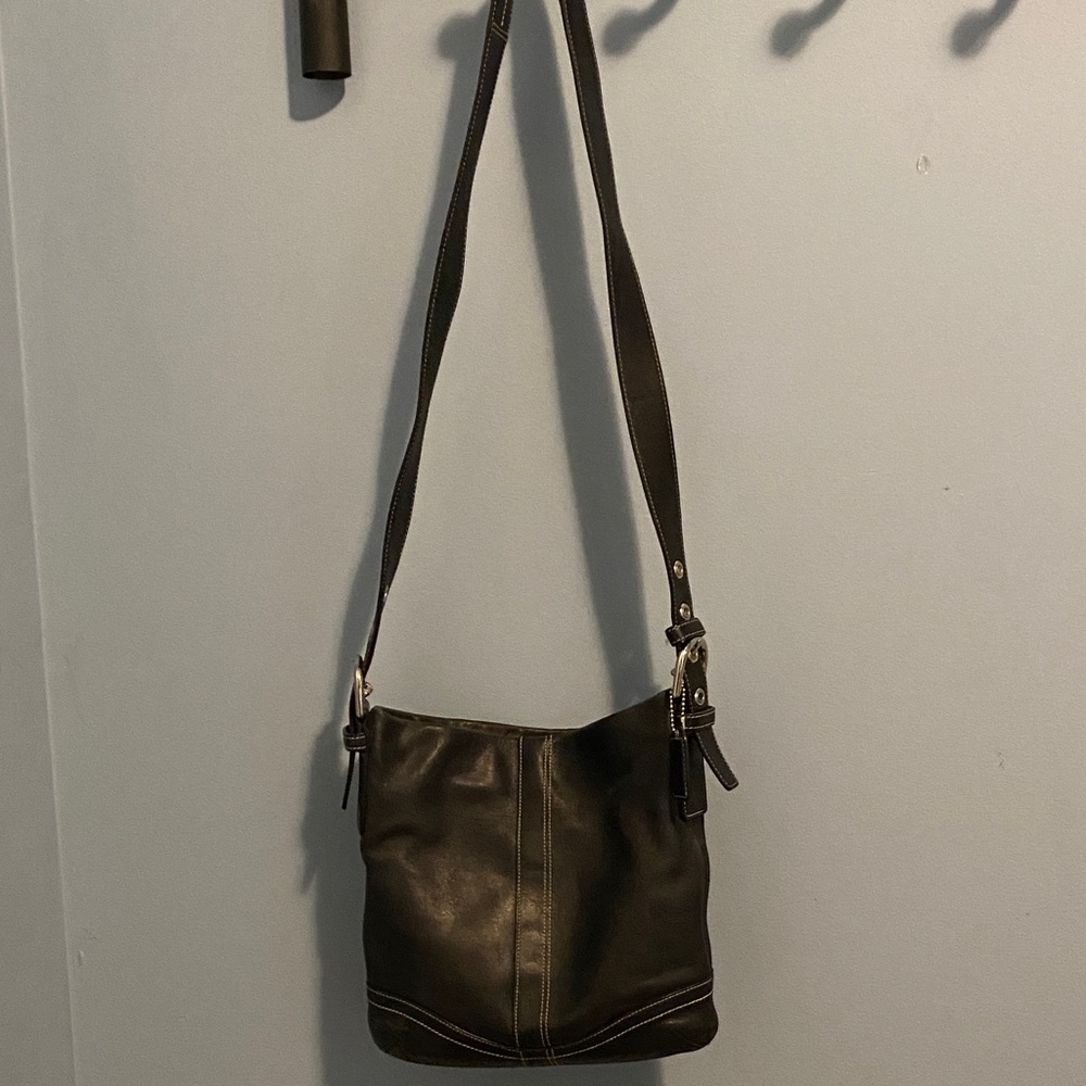 Coach Black Leather Messenger Bag D0772-F10938